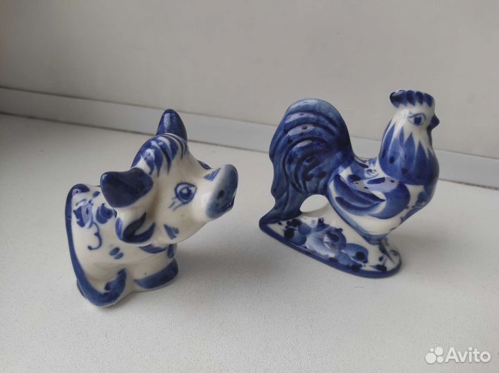 Фигурки гжель животные восточный гороскоп