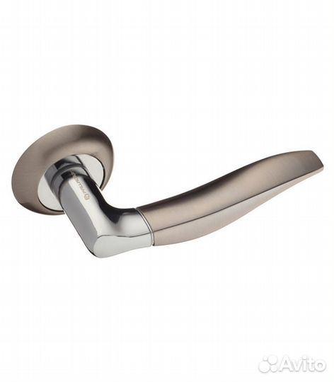 Ручка дверная City A Domino SN/CP круглая розетка