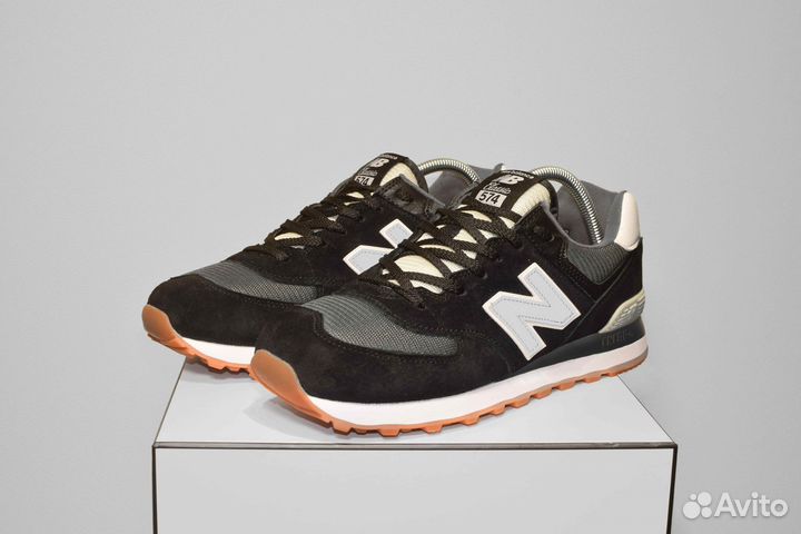 New Balance 574 (42-46, Черные, 3А+ кач-во)