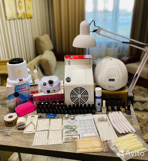 Набор для маникюра и наращивания ногтей