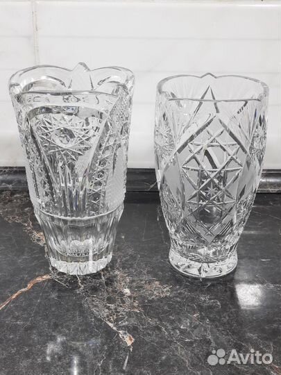 Вазы для цветов, хрусталь, СССР