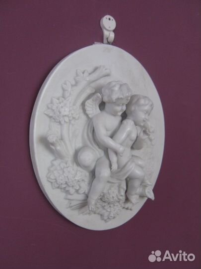 Винтажная плакетка фарфор 1950-е годы