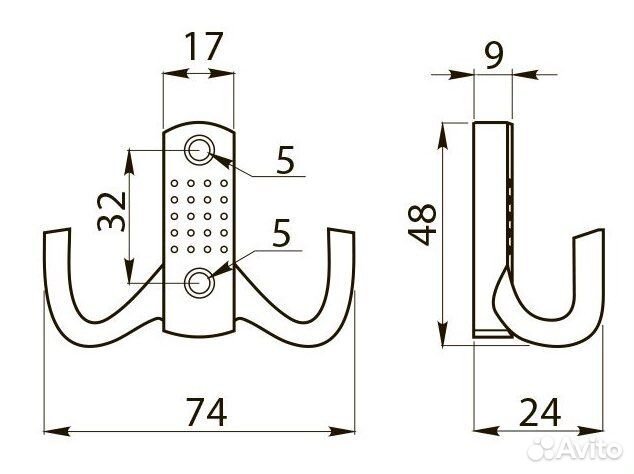 Крючок мебельный