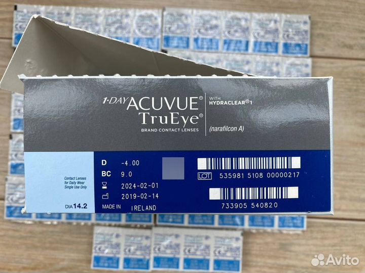 1 DAY acuvue TruEye -4.00 (108 шт)