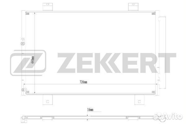 Радиатор кондиционера Highlander 07