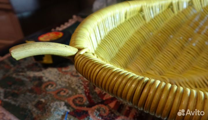 Чаша для фруктов из соломы и бамбука