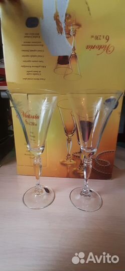 Фужеры бокалы богемия новые