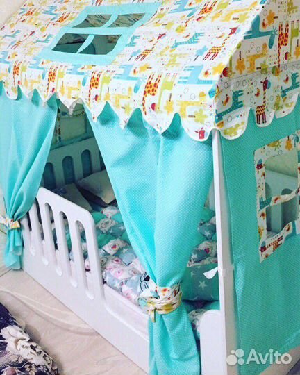 Крыша занавески балдахин для домик кроватки