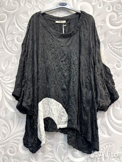 Туника жатка вискоза оверсайз до 68 р-ра