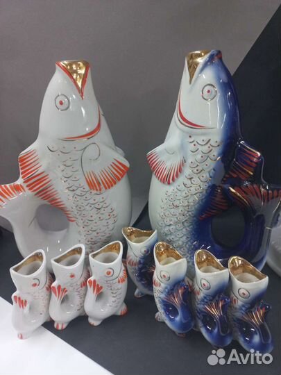 Набор питейный Рыбы СССР