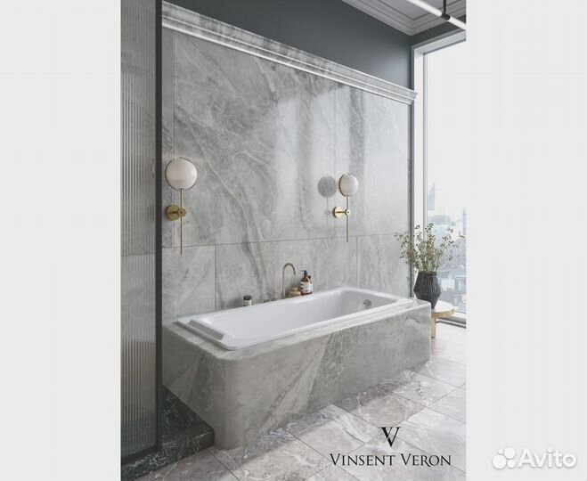 Чугунная ванна Italon 170x70 с отверстиями для руч