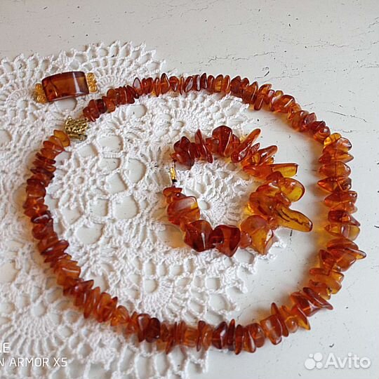 Бусы из янтаря СССР