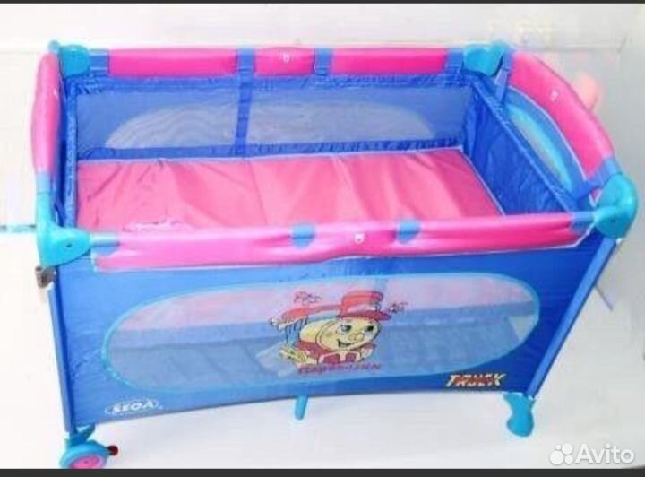 Кровать Манеж Паровозик Seca