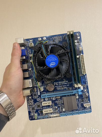 Комлпект 1155 b75 / i3 3220 / 4gb / кулер