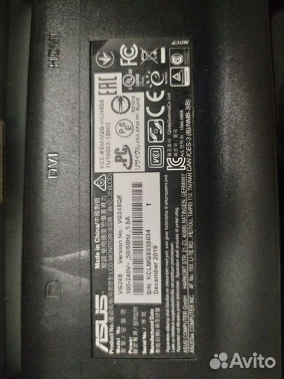 Монитор Asus tuf gaming vg248QE 24