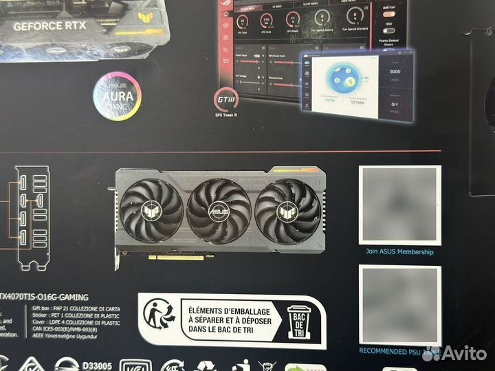 Видеокарта Новая Rtx 4070 ti super 16Gb TUF Asus