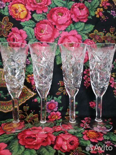 Фужеры хрустальные СССР