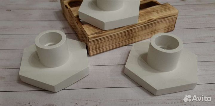 Подсвечник из гипса