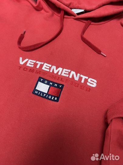 Худи vetemens & tommy hilfiger оригинал