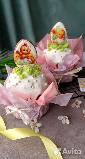 Кулич бездрожжевой творожный