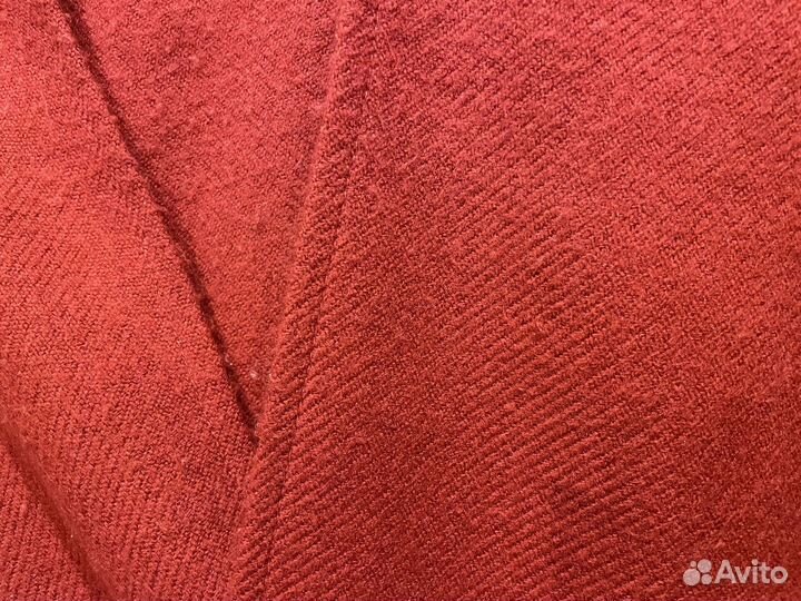 Пончо-накидка бордовая шерсть/акрил