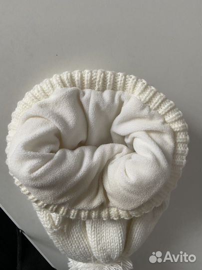 Шапка зимняя adidas белая