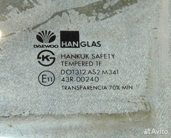 Стекло двери задней левой Chevrolet Lanos