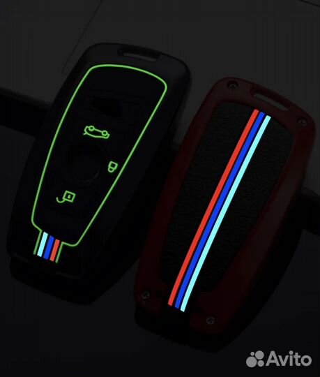 Чехол для ключа автомобиля BMW / бмв F серии 3 кнопки red