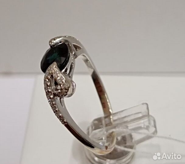 Кольцо,Золото,585,сапфир, Бриллианты, 17р