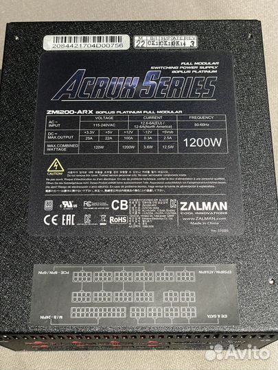 Блок питания Zalman 1200w Acrux Series