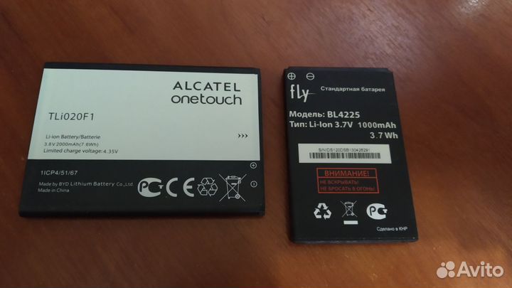 Аккумуляторы для телефонов samsung, Alcatel, fly