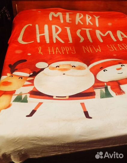 Плед праздничный рождественский