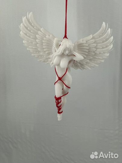 Фигурка белый ангел шибари подвеска в авто