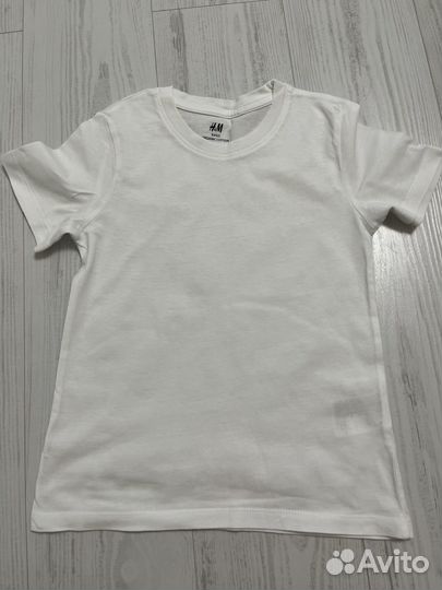 Футболки H&M 110/116 новые белые