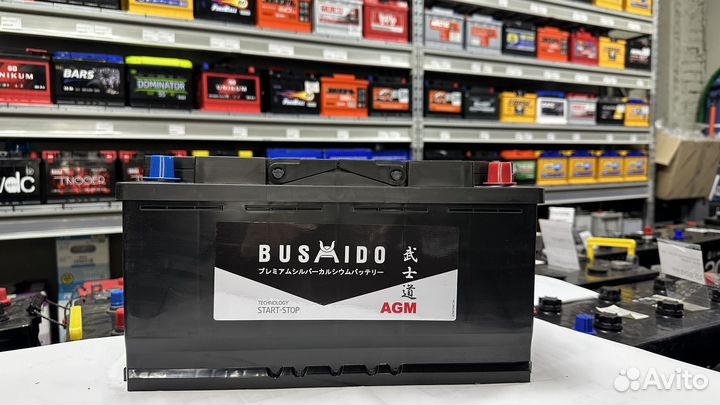 Аккумулятор Bushido AGM 100 Ач обр 900 А