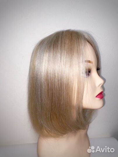 Накладка теменная из натуральных волос