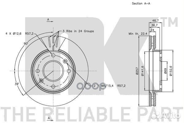 Диск тормозной hyundai elantra 00/lantra/matri