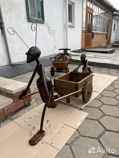 Фигуры садовые из дерева