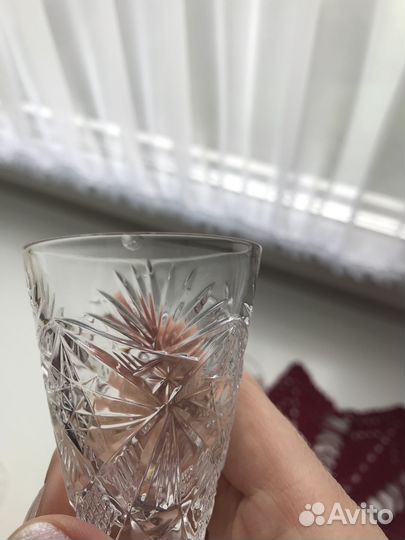 Хрустальные рюмки на ножке СССР гхз