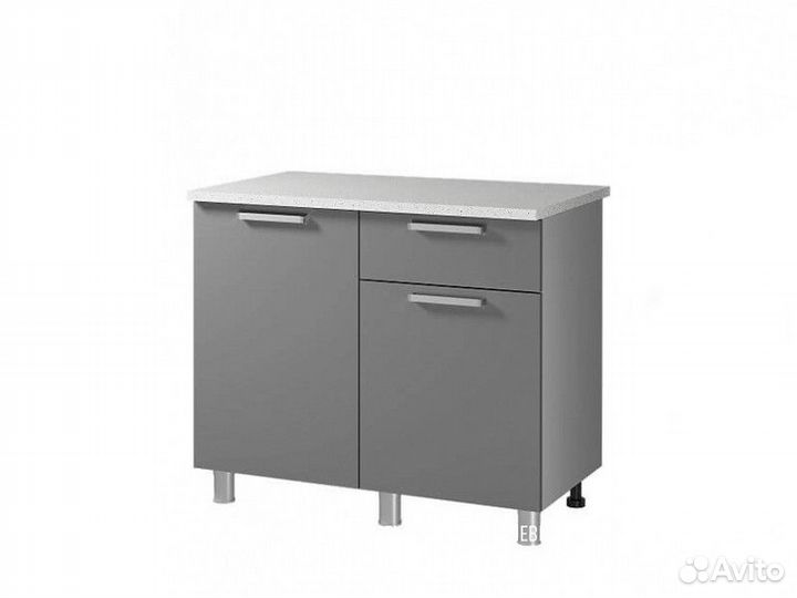 Кухня Крафт тумба 10 Р2 корпус белый, фасад 10 Р 2