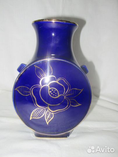 Ваза. Кобальт. Гжель. СССР