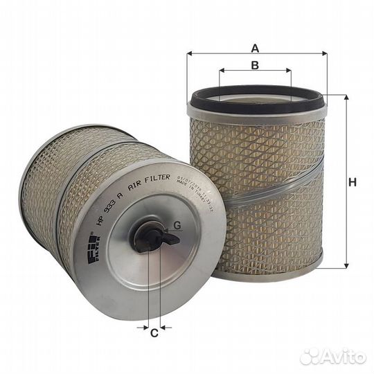Фильтр воздушный HP933A FIL filter