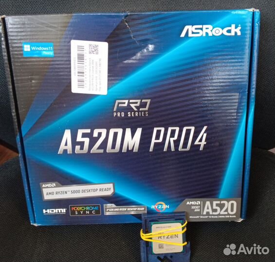 Комплект новый ASRock A520M PRO4 Ryzen 5 5600