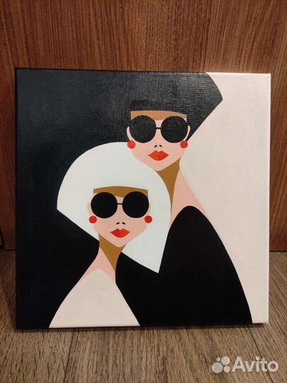 Картина на холсте 30х30 акрил