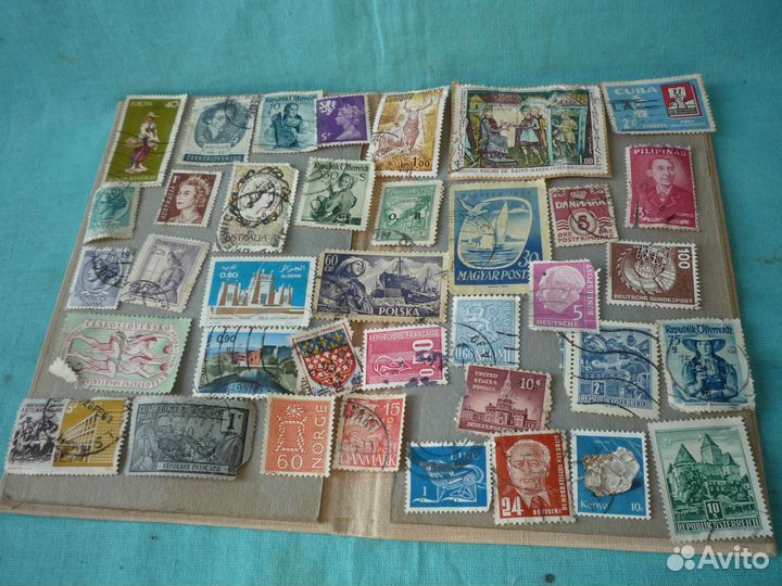 Коллекция марок разных стран и континентов 50-х г
