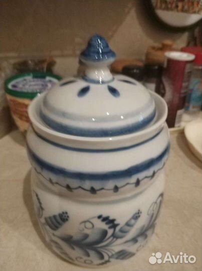 Банка,конфетницы и др. Гжель СССР, керамика
