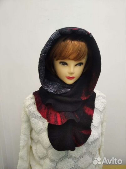 Шарф капюшон, снуд