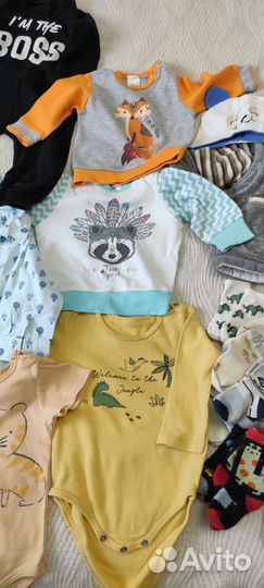 Одежда пакетом для мальчика 68-74