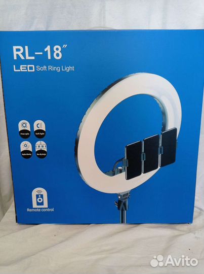 Кольцевая лампа 45 см со штативом новая RL-18