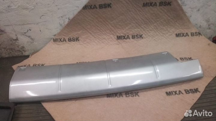 Губа накладка заднего бампера нижняя outlander